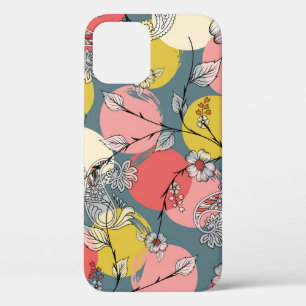 Funda Para iPhone 12 Patrón de flores sin soldadura en flor de fondo, p