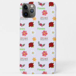 Funda Para iPhone 11 Pro Max patrón de flores sobre gris