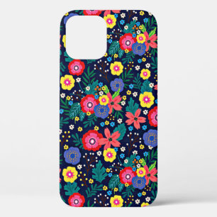Funda Para iPhone 12 Pro Patrón De Flores Y Hojas Decorativas-48675