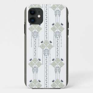 Funda Para iPhone 11 Patrón de flores y rizos de karo