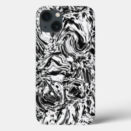 Funda Para iPhone 13 patrón-de-fondo-de-pantalla-negro-de-mármol
