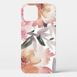 Funda Para iPhone 12 Patrón de fondo floral de acuarela, flor, arte, fl