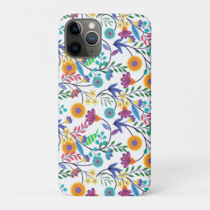 Funda Para iPhone 11 Pro Patrón de fondo floral exótico colorido-23145
