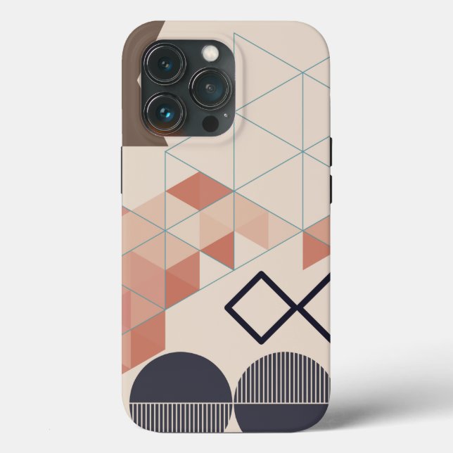 Funda De Case-Mate Para iPhone patrón de forma geométrica (Reverso )