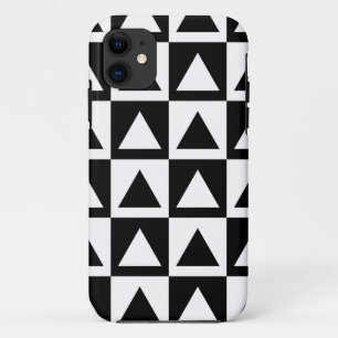 Funda Para iPhone 11 Patrón de forma geométrica del triángulo blanco y