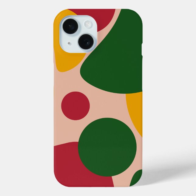 Funda De Case-Mate Para iPhone Patrón de formas abstractas retro atrevidas (Reverso )