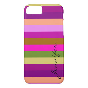 Funda Para iPhone 8/7 Patrón de franjas retro coloridas #30
