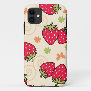 Funda Para iPhone 11 Patrón de fresa