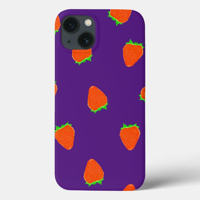 Funda De Case-Mate Para iPhone Patrón de fresa (Reverso)
