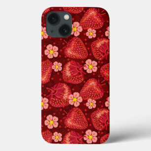 Funda Para iPhone 13 Patrón de fresa 2 2