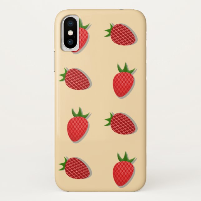 Funda De Case-Mate Para iPhone Patrón de fresa para buenas vibraciones en verano  (Reverso)