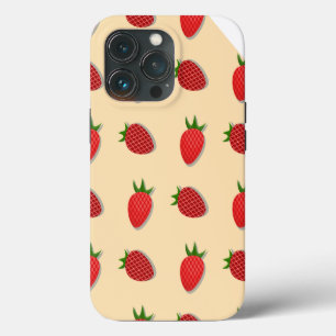 Funda Para iPhone 13 Pro Patrón de fresa para buenas vibraciones en verano 