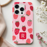 Funda Para iPhone 15 Pro Patrón de fresa rosada y roja, sin foco<br><div class="desc">Añade un toque de dulzura a tu teléfono con este estuche de teléfono de patrón impecable de fresa roja y rosada. El encantador diseño presenta fresas rojas vibrantes sobre un suave fondo rosa, perfecto para todo aquel que ame la estética linda y frugal. Este estuche de teléfono no sólo protege...</div>