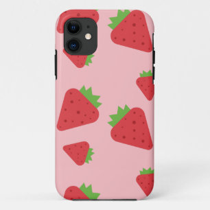 Funda Para iPhone 11 Patrón de fresa suave