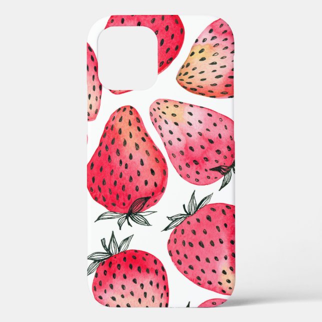 Funda De Case-Mate Para iPhone Patrón de fresas acuáticas. (Reverso )