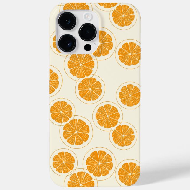 Funda De Case-Mate Para iPhone patrón de frugalidad naranja (Reverso)