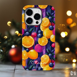 Funda Para iPhone 14 Pro De Case-Mate Patrón de fruta colorido con cítricos vibrantes y 