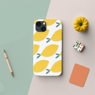 Funda Para iPhone 13 Patrón de fruta limón