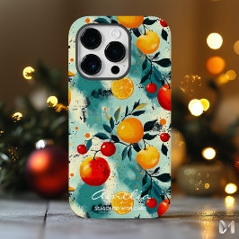 Funda Para iPhone 14 Pro De Case-Mate Patrón de Frutas Coloridas con Cítricos y Bayas