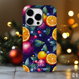 Funda Para iPhone 14 Pro De Case-Mate Patrón de Frutas de Cítricos y Bayas Vibrantes sob