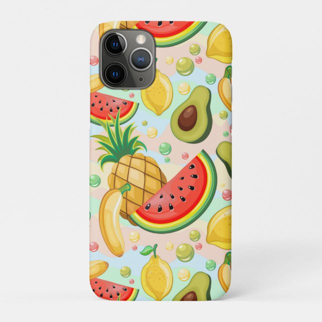 Funda De Case-Mate Para iPhone Patrón de frutas de verano fresco (Reverso)