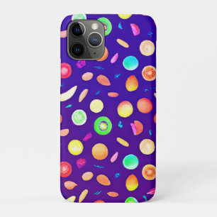 Funda Para iPhone 11 Pro Patrón de frutas tropicales de neón colorido
