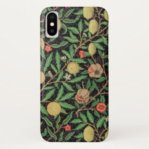 Funda Para iPhone X Patrón de frutas vintage de William Morris