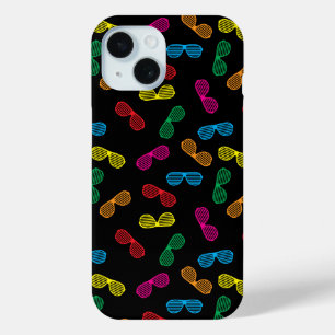 Funda Para iPhone 15 Patrón de gafas de sol clásicas Neon