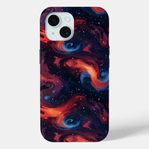Funda Para iPhone 15 Patrón de galaxia colorido