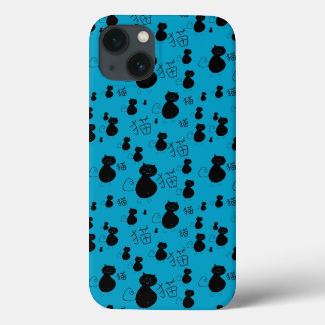 Funda De Case-Mate Para iPhone Patrón de gatitos de corte (Reverso)