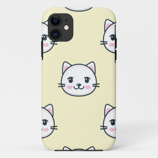 Funda De Case-Mate Para iPhone Patrón de gato (Reverso)