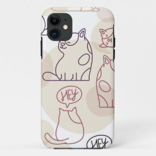 Funda Para iPhone 11 Patrón de gato
