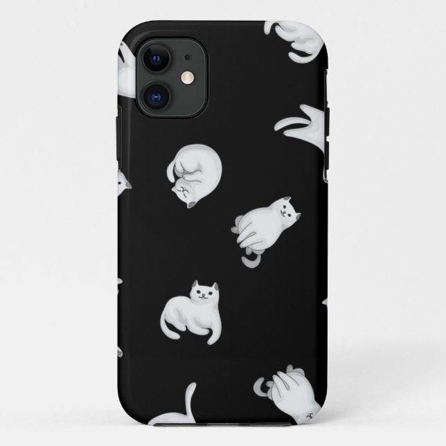 Funda De Case-Mate Para iPhone Patrón de gato (Reverso)
