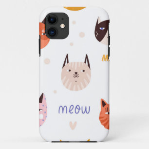 Funda Para iPhone 11 Patrón de gato