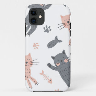 Funda Para iPhone 11 Patrón de gato