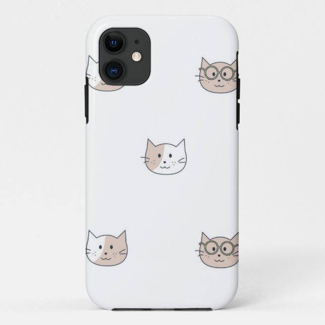 Funda De Case-Mate Para iPhone Patrón de gato (Reverso)