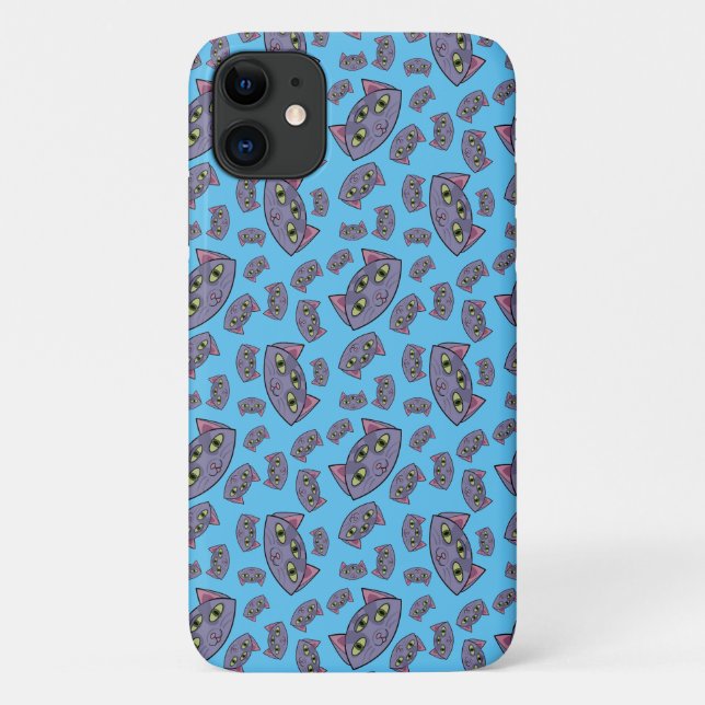 Funda De Case-Mate Para iPhone Patrón de gato alienígena (Reverso)