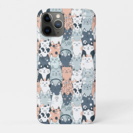 Funda Para iPhone 11 Pro Patrón de gato divertido