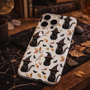 Funda Para iPhone 15 Pro Max Patrón de gato negro de Halloween - Gato picante