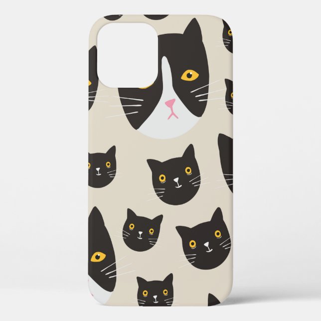 Funda De Case-Mate Para iPhone Patrón de gato sin soldadura/ (Reverso )