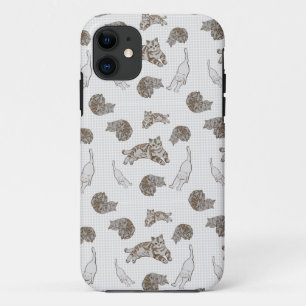 Funda Para iPhone 11 patrón de gatos