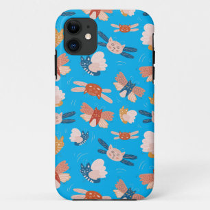 Funda Para iPhone 11 Patrón de gatos de ángeles pequeños