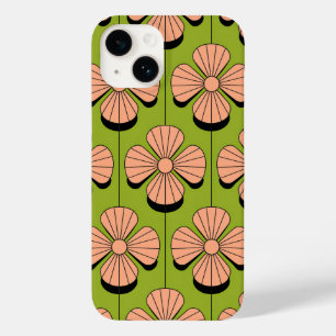 Funda Para iPhone 14 De Case-Mate Patrón de geometría floral retro - Pétalos rosados