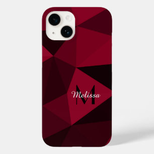 Funda Para iPhone 14 De Case-Mate Patrón de geometría magenta rosa rojo negro Monogr
