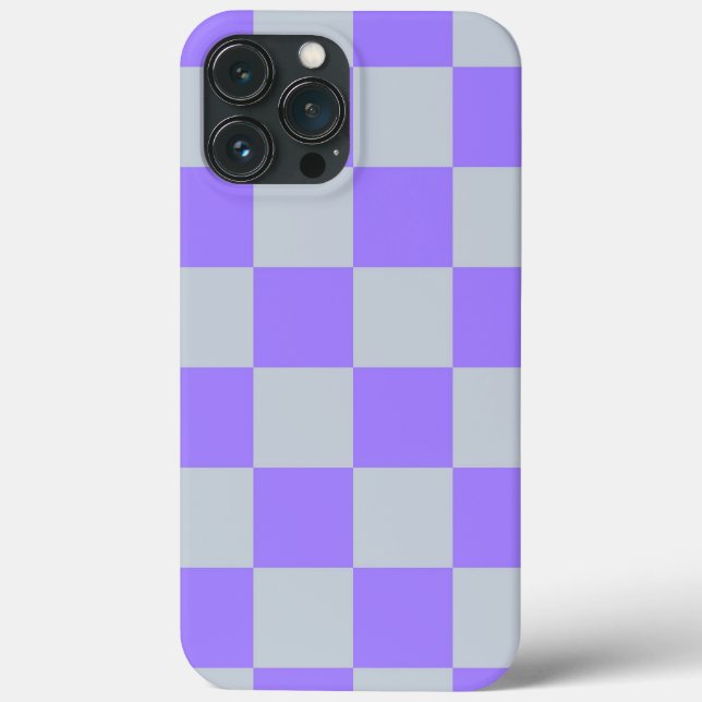 Funda De Case-Mate Para iPhone Patrón de Gingham de Purple Checkered (Reverso )