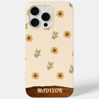 Funda Para iPhone 15 Pro Max Patrón de girasol