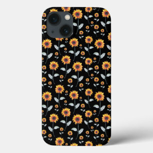 Funda Para iPhone 13 Patrón de girasol