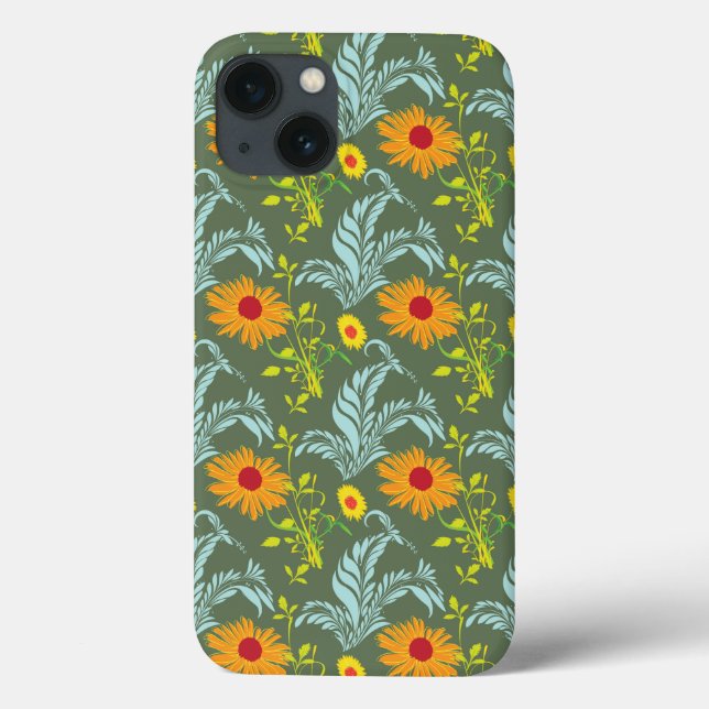 Funda De Case-Mate Para iPhone Patrón de girasoles (Reverso)