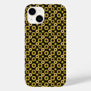 Funda Para iPhone 14 De Case-Mate Patrón de girasoles bx4 Negro BG