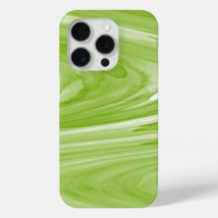 Funda Para iPhone 15 Pro Patrón de giro de mármol de color verde limón